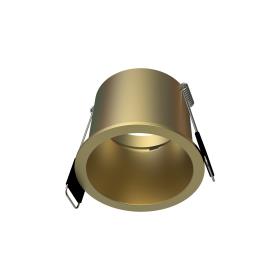 M9234  Malt GU10 Downlight Round, 1 x GU10 (Max 12W), Gold, Cut Out: 60mm, Lampholder Included